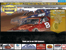 Tablet Screenshot of hartwell-speedway.com